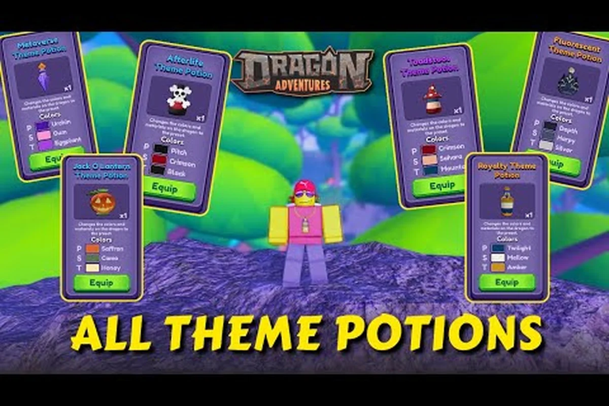 Dragon Adventures How to Get Theme Potions: Event Drops